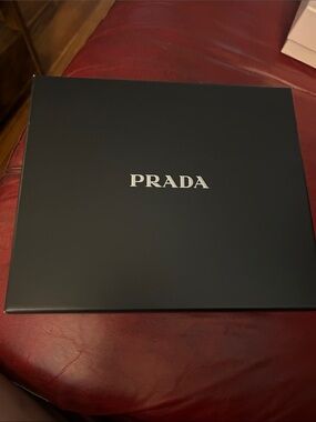 Prada Black Box with Silver Logo Text